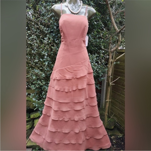 Forever Yours Burnt Orange Tiered Dress | Formal Gown | Wedding Guest Size 8–10 - Picture 1 of 7